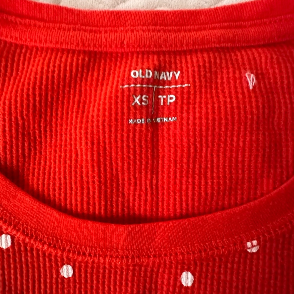 Old Navy Red and White Polka Dot Kids Pajama Top